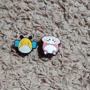 Cute Blue & Pink Cartoon Character Shoe Charms